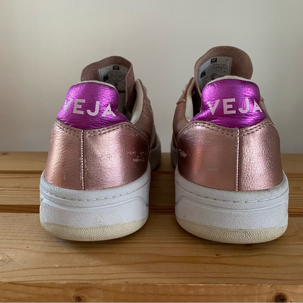 Veja V-10 Pink Matallic Sneakers 9 - Picture 12 of 16